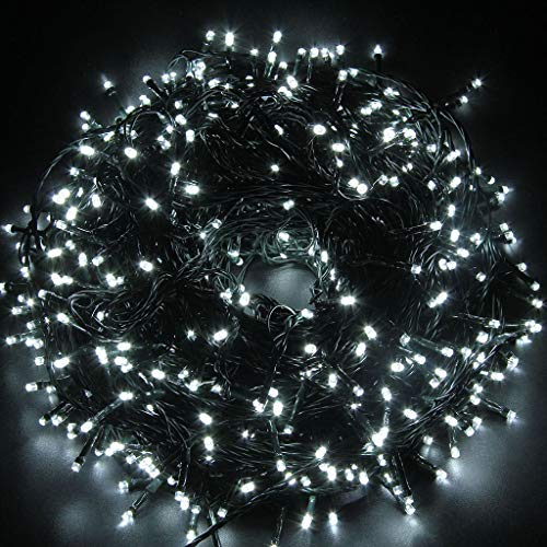 SHATCHI 500LEDs Christmas Tree Fairy String Lights 50m Lit - Multifunction 8 Light Modes, Timer, Memory, Indoor/Outdoor Low Voltage Waterproof Home Decorations