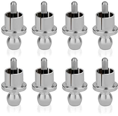 nobrand RCA-Stecker-Kappen, Rauschstopper, Schutzkappen, Staubschutz, (8 Stück) (rhodiniert)