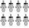 nobrand RCA-Stecker-Kappen, Rauschstopper, Schutzkappen, Staubschutz, (8 Stück) (rhodiniert)