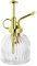 Yardwe 1 Stücke Glas Gießkanne-Vintage Stil Glaspflanze Sprühflasche Kleine Gießkanne Indoor für Sukkulenten Zimmerpflanze Sprühflasche für Garten Pflanzen Reinigung (Transparent + Golden)