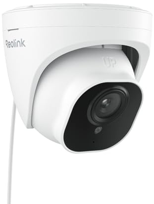 REOLINK Wired Security Camera Outdoor, IP PoE Dome Surveillance Camera, Smart Human/Vehicle Detection, Work with Smart Home, 100ft 5MP HD IR Night Vision, Up to 512GB microSD Card, RLC-520A