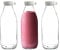 Argon Tableware Tallo Glass Bottles - Large Fridge Storage Serving Carafe Decanter for Water, Juice - 1 Litre - Pack of 3