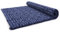 Leewadee Faltbare Bodenmatratze - Japanischer Rollbarer Futon - Tatami Faltmatte - Gästebett - Camping Matratze - Thai Massage Matte, Kapok Füllung, 190 x 145 cm, Blau Weiß