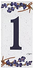 Grenadine Boutique - Numéro de Porte Chiffre en Céramique Thème Lavande - Numéro 1