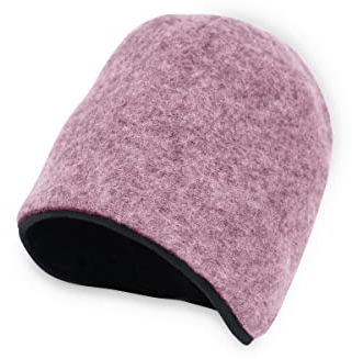 Ehrenkind® Walkmütze aus Bio-Wolle & Bio-Baumwolle | Standard 100 by Oeko-TEX | Rose 41/43
