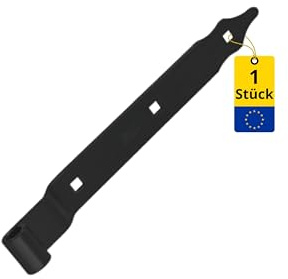 DMX - Ladenband Torband Ladenbänder Scharnier Möbelscharniere Holzverbindung Torband Geflochtenes Werfgehänge Baubeschlag für Möbel, Tore, Türen, 1 Stück - ZPK - Schwarz, 300x11x35x4,0 mm