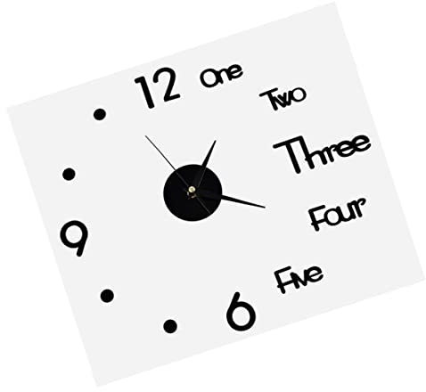 Homoyoyo Digitaluhr Innen Still D Dekorativ Xxcm Hängend Dekorativ Zimmer DIY Wand Aufkleber Buchstabe Modern Uhr Batterie Spiegel: Zahlen Hausspiegel Digital Wanduhr Digital Wanduhr Digital Wanduhr