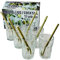 Lebrun Couverts - Coffret Mojito - 6 Verres Mojito - 6 Pailles Bambou - 1 Goupillon - Verre Cocktail - 36,5 cl - Kit Cocktail - Verre avec Paille Inclus - Paille Réutilisable