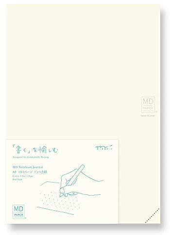 Designphil Midori 15313006 Notizbuch MD Notizbuch Journal A5 1 Seite pro Tag Dot Square A