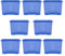 Wham Crystal 8x 80L Plastic Storage Boxes with Lids. Large, Strong (Pack of 8, 80 Litre) Made in the UK (Tint Spectrum Blue)