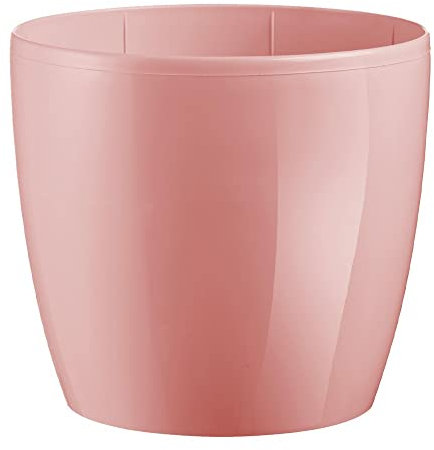 Decorspace Madeira Luxy Color Pot rond en plastique coloré pour l'extérieur et le jardin fleurs plantes (14 cm, rose)