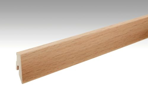 Meister Fußleiste Profil 3 PK Buche 6201 für Laminatböden - 2380 x 60 x 20 mm