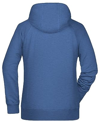 James & Nicholson Damen Kapuzensweat - Hochwertiger Hoody aus Bio-Baumwolle mit tailliertem Schnitt | Farbe: light-denim-melange | Grösse: L