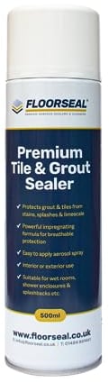 Premium Tile & Grout Sealer - Easy To Use Grout Sealer for bathrooms, Wet Rooms, Kitchens Walls & Floors (500ml 1 Can)