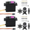 PNGOS RC Servomotor Wasserdicht Metall Kupfer Getriebe für Arduino 1/8 1/10 1/12 15kg 180° 5V Standart Servo Micro Modellbau Verwendet für Roboter,Roboterarme,Kletterautos,RC-Boote,RC-Flugzeuge usw