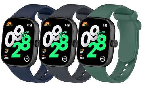 Xisair 3 Braccialetti per Xiaomi Redmi Watch 4 & Xiaomi Band 8 Pro Cinturino di Ricambio Sportivo Mi Band 8 Pro Cinturino in Silicone Redmi Watch 4 & Xiaomi Miband 8 Pro Bracciale Donna e Uomo
