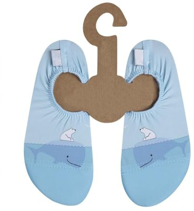 Slipstop Kinder Strandschuhe Anti Rutsch Ballett Schuhe Schwimmschuhe Urlaub Badeschuhe Pool Unisex hellblau Alaska, Größe 33-35