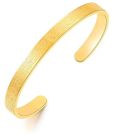 Armband für Frauen Männer Muslim Koran Allah Offene Armreifen Arabische Kalligraphie Manschette Armband Islam Eid Islamischer Schmuck Geschenke…