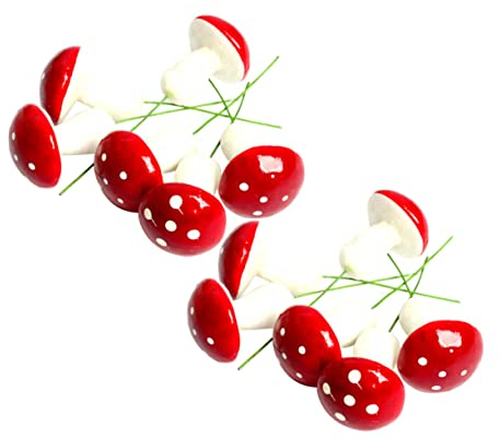 WOFASHPURET 12stücke Teiliges Kleine Rote Pilz Weihnachtsbaum Deko Anhänger Weihnachtlicher Filz Baumschmuck Für Heim Gartenparty Festliche Xmas Hängedekoration DIY Geeignet