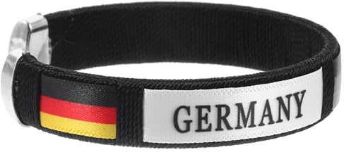 BESPORTBLE Deutschland Armband: Armband Mit Deutschland-flagge: Fußballarmbänder Armbänder mit Flaggenmuster tragbare Armbänder Germany Fanartikel Em 2024