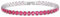 CCAIPU Damen-Tennis-Armband 18 Karat vergoldet Zirkonia Strass-Armband - Klassisches Design für Mädchen (B-Rot, Legierung)