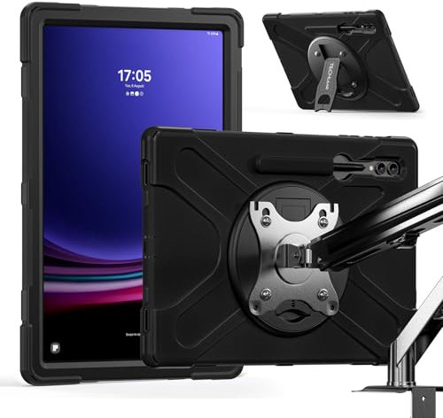 TECHGEAR X-Case with VESA 75x75mm holes for Samsung Galaxy Tab S10 Ultra / S9 Ultra/Tab S8 Ultra 14.6 Tough Tablet Case Stand works with VESA 75mm Wall Desk Table Arm Holder Support Clamp Mounts
