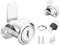 Qrity 1 Piece Cabinet Locks, Letterbox Lock with Keys, Single Door Furniture Locks for Filing Cabinets, Shoe Cupboards, Cylinder Diameter:19MM, Silver