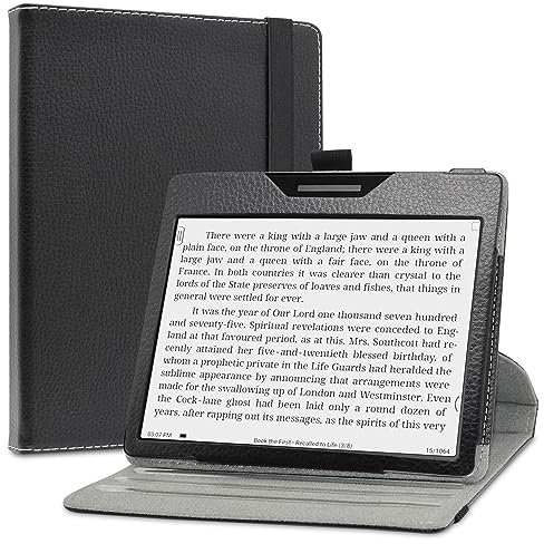 LiuShan Rotary Funda para BOOX Go Color 7 ePaper, Folio Soporte PU Cuero con Funda Caso para BOOX Go Color 7 ePaper Tablet 7, Negro