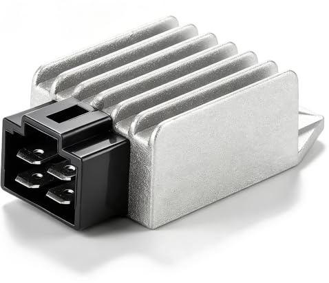 CYTGOUPER Universal Gleichrichter 12v, Spannungsregler 12v Moped, 4 poliger Voltage Regulator für GY6 Motoren 50cc bis 150cc, Regler für Scooter Moped ATV und Gokarts