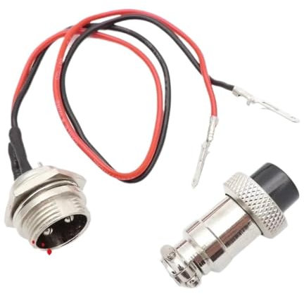 Connecteur de Prise GX16 à 3 Broches, mâle et Femelle, Compatible avec Scooter électrique, Rasoir, vélo, Compatible avec Chargeur à 3 Broches et 2 Fils