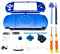 Hzxkqmil Full Shell Kit Replacement Housing Case for Sony PSP 3000 PSP3000 Console, DIY Faceplate Cover Plates Accessories + Buttons Screws Set (Blue)