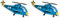 Ballonim® Helikopter blau ca. 80cm Luftballons Folienballon Party DekorationGeburtstag (Packung mit 2)