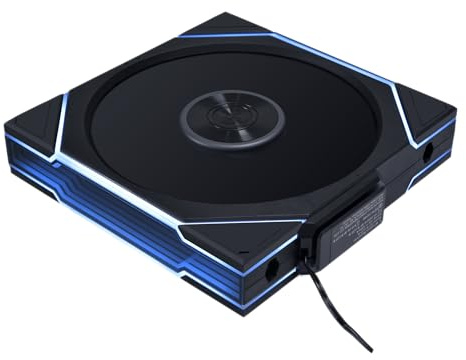 Lian Li UNI Fan TL Wireless 140 - Lote de 140 señales inalámbricas 2,4 GHz ARGB ventilador 140 mm Espejo Infinity Cadena de efectos de iluminación personalizable No incluido y requerido Negro