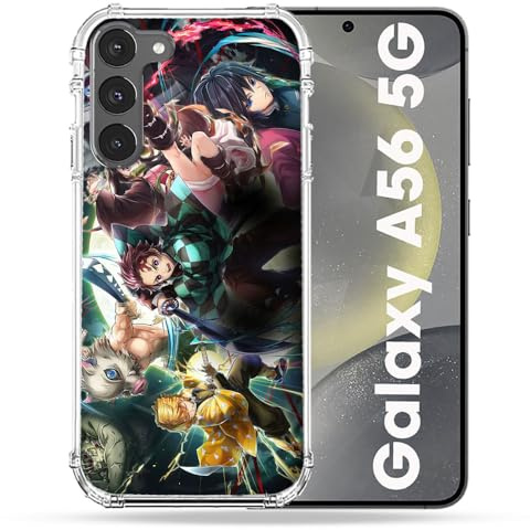 Cokitec Verstärkte Schutzhülle für Samsung Galaxy A56 5G Manga Demon Slayer Groupe