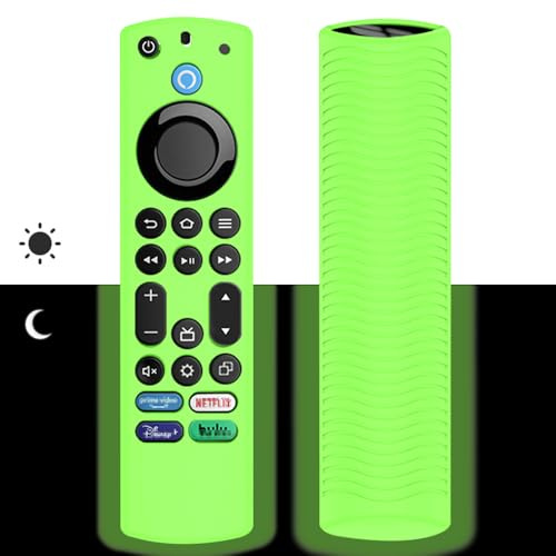 Fernbedienung Hülle für Firestick 4K Max/Toshiba/Insignia Alexa Stimme Fernbedienung Erweitert,rutschfeste Silikon Schutzhülle,leuchtet im Dunkeln,für TV Zubehör