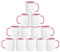 Sublimation Mugs 11oz Blank with Coloured Handle & Inner | Durable, Ceramic Mugs Perfect for Custom & DIY Printing, Gifts for Loved Ones | Available in Multiple Colour & Packs | Pink Pack of 12
