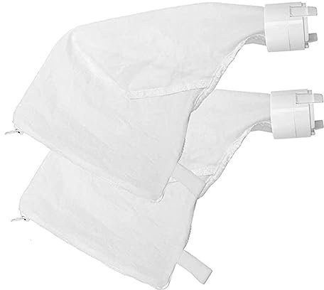 BAZEITFLOW 2pièces Filet De Nettoyage De Piscine avec Fermeture Éclair De Rechange pour Nettoyeur Et Lot de Filtrants Réutilisables