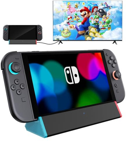 SiWiQU Switch 2 TV Dock, Portatile Base Support Compatibile con Nintendo Switch 2 Console Solo, Caricatore Switch 2 con 4K @120Hz Uscita HDMI/100W Carica Ingresso/USB3.0 Dock Switch 2 Ufficiale