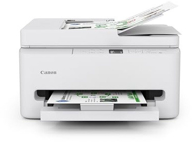Canon PIXMA TR7120 Wireless Color Inkjet Printer for Duplex Printing, White – Home Printer with Copier/Scanner, Auto Document Feeder, Compact Design, Intuitive Control Panel