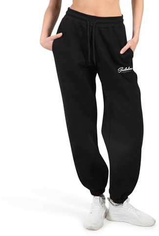 SMILODOX Jogginghose Damen Enara, Regular Fit Sweathose mit Seitentaschen, Elastischem Bund mit Tunnelzug, Dezentes Stick-Logo, Bequeme Freizeithose für Sport, Freizeit und Alltag