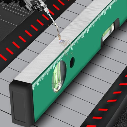 Digitale Wasserwaage 400 mm mit LED-Hintergrundbeleuchtung, Daten-Hold-Funktion, Magnetfuß für Bau und Renovierung, Aluminiumrahmen-Winkelfinder R
