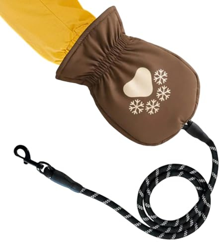 Laisse pour Animal Domestique avec moufle intégrée – Gants Chauffant imperméable, équipement de Marche hivernale | Accessoires pour Chiens par Temps Froid en extérieur