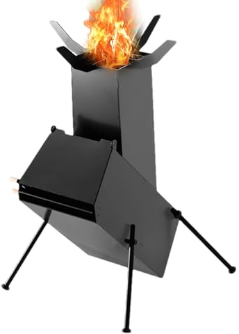 Tragbarer Raketenofen, Raketenofen zum Kochen,Tragbarer | ofen, Heizbrennerofen, Outdoor-Herd zum Kochen, Camping, Wandern, Angeln, Rucksackreisen