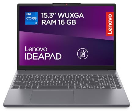 Lenovo IdeaPad Slim 3 Notebook 15 IPS (1920x1200) Intel Core i7-13620H, 16GB RAM, 512GB SSD, WiFi 6, Windows 11, Laptop per Casa, Ufficio, Studio, Uso Quotidiano - Caricatore non incluso