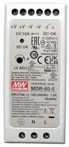 MDR-60 MDR-60-5 5V 10A 60W Fuente de alimentación Industrial Carril de Salida única