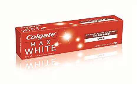 COLGATE MAX WHITE TOOTHPASTE 75ML, 2's
