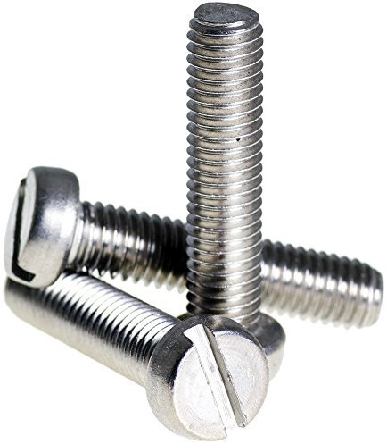 (4mm) M4 x 40 A2 Stainless Steel Slotted Cheese Head Machine Screws Slot Screw DIN 84-10 Pack
