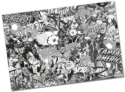 Auto Folie 30x20cm mit Schutzlaminat glanz Aufkleber für Modellauto Heli Boot Fahrrad RC Modellbau 1:10 Decal Sticker für Carwrapping Folierung R019 (Comic)