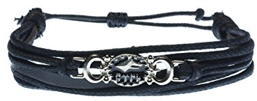 Gök-Türk Armband Lederarmband für Herren 'Bozkurt' Ertugrul Wolf Türkisch Türkei Schwarz