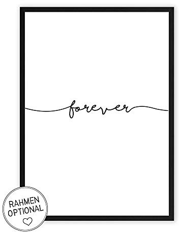 Wunderpixel® Kunstdruck forever - auf wunderbarem Hahnemühle Papier DIN A4 | ohne Rahmen- schwarz-weißer FineArt-Print Poster zur Wand-Dekoration im Büro/Wohnung/als Geschenk-Idee zum Geburtstag